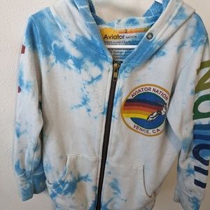 Kid's Aviator Nation Blue Tie Dye Sweatshirt 2T